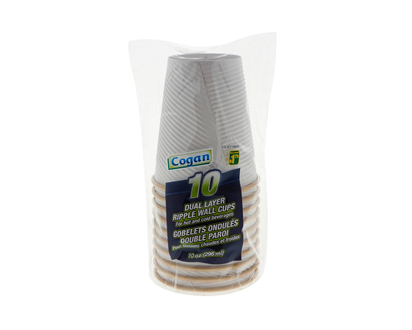 COGAN 10pk 10oz Ripple Cups - 10pk/10oz
