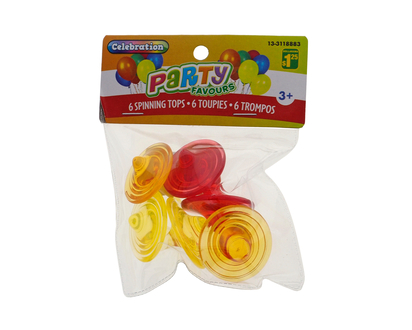6pk Spinning Tops - 6pk