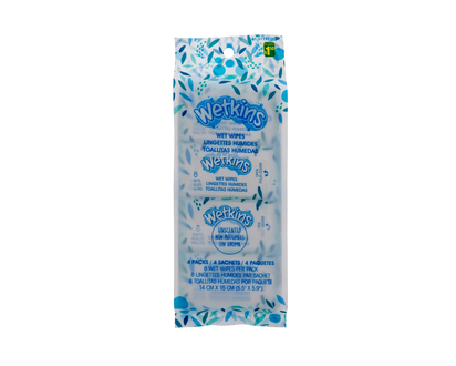 4x8pc Mini Wet Wipes - 4pk/8ct