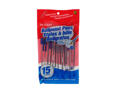 STUDIO 15 stylos à bille - Pqt de 15
