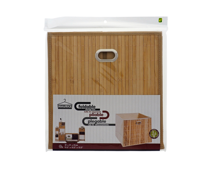 Large Foldable Bamboo Box - Large/31 X 31 X 31 CM