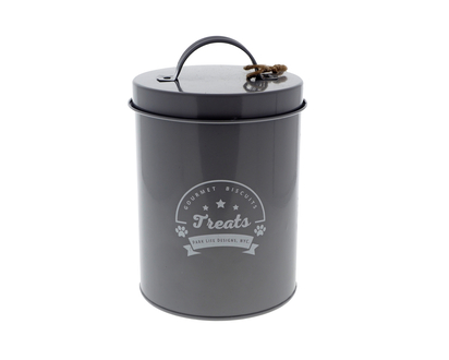 PET STORE Dog Treat Tin - 13 CM DIA X 17.5 CM