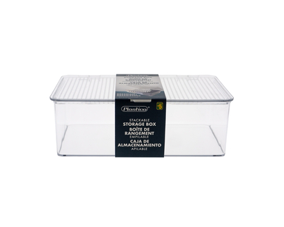 Clear Storage Box w/Hinged Lid - 9.4 CM HT(3.7")