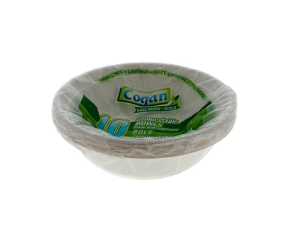 COGAN 10ct 32oz Sugarcane Bowls - 10ct/32 oz