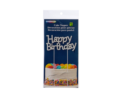 Rhinestone Birthday Cake Topper - 9cmx16cm