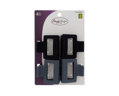 SASSY DESIGN 4 pinces cheveux moyennes - Pqt de 4