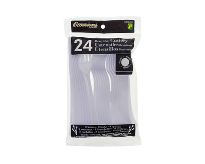 COGAN 24pc Plastic Cutlery - 24 pcs