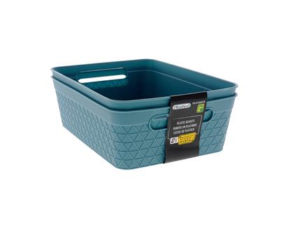 Embossed Plastic Baskets - 2pk
