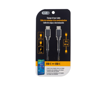 Type C To Type C Cable - 10'