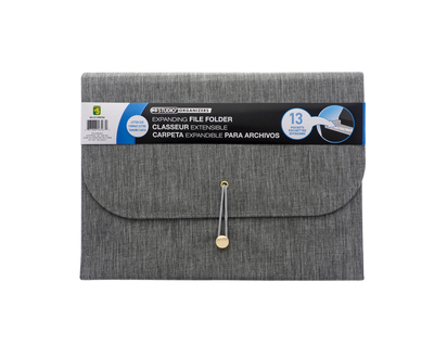 13 Pockets Fabric Expanding File Folder - 33cmx26cmx3cm(13"x10.2"x1.2")