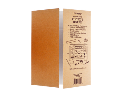 Tri-Fold Display White Board - 98X69cm