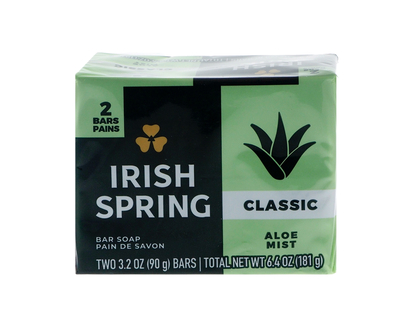 IRISH SPRING 2x90g Aloe Soap - 2x90g