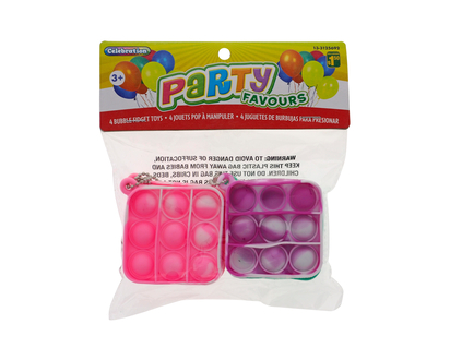 4pk Mini Silicone Pop It - 4pk
