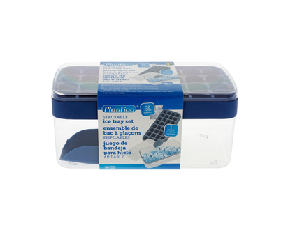 PLASTICO Ensemble bacs à glaçons - 32 Cavités