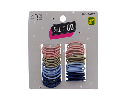 SET TO GO 48pcs Mini Hair Elastics - 48pcs