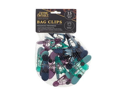 15ct Colored Magnetic Bag Clips - 2.2cmx3.5cmx7.6cm