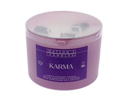 6oz Scented Crystal Candle W 3 Wicks - 11x8cm