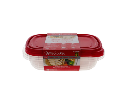 BETTY CROCKER 3pk Divided Containers - 900ml,3.8 cups