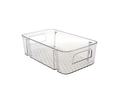 Clear Stackable Plastic Basket - 26cmx15.5cmx7.5cm