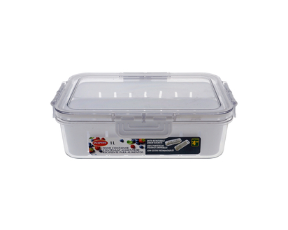 1L Rect Food Container Drain Baskets - 22 x 15 x 7 cm