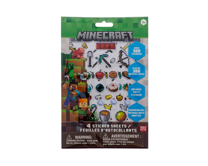 MINECRAFT 4 Pages Stickers - 4 Pages