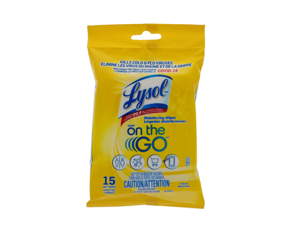 LYSOL 15ct On the Go Disinfecting Wipes - 15ct