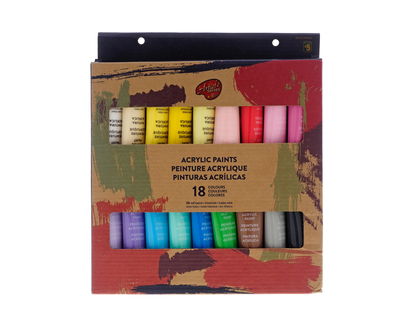 18pcs/1.2oz Acrylic Paint Tubes - 18pcs