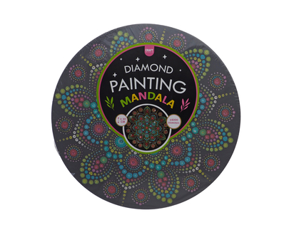 29.5cm Round Diamond Canvas Mandala - 29.5cmx2cm