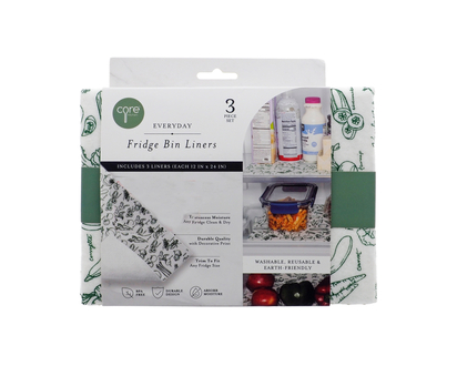 3pk Fridge Bin Liners - 12"x24"