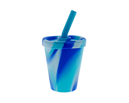 300ml Silicone Cup Straw Tie Dyed Look - 300ml