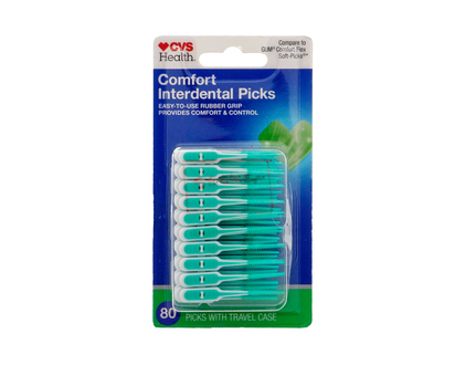 80ct Interdental Picks Travel Case - 80ct
