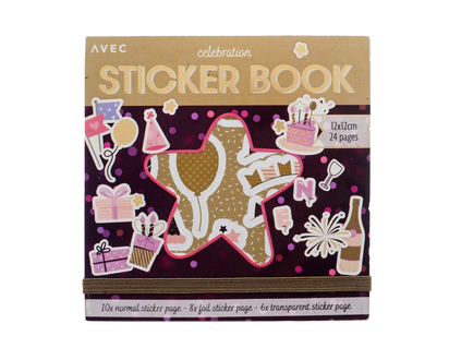 24 Sheets Mini Sticker Book - 12cmx12cm