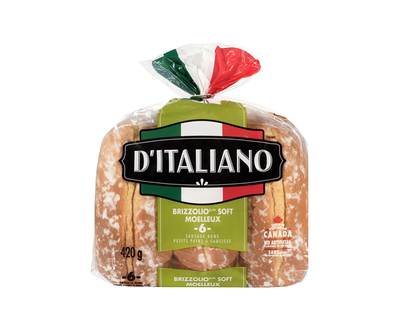 D'ITALIANO 6ct Brizzolio Sausage Buns - 6ct