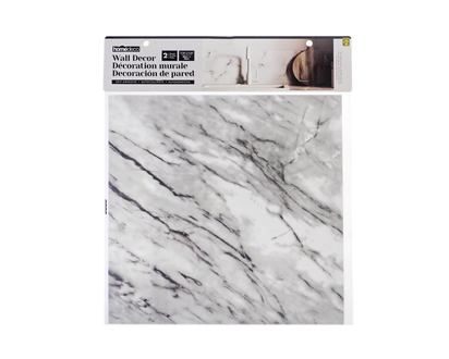 2pk Marble Look Self-Adhesive Wall Tile - 30cmx30cm