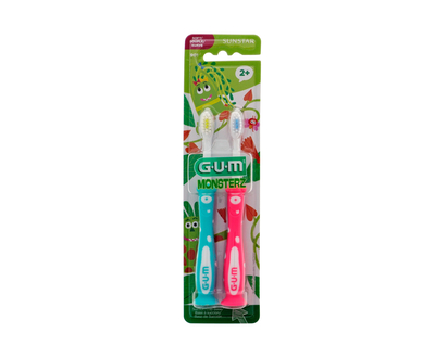 G.U.M Monsterz Kids 2pk Toothbrushes - 2pk