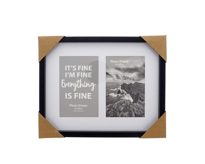 4"x6" Dual Photo Frame with Matting - 27.10cmx22.10cmx2.0cm